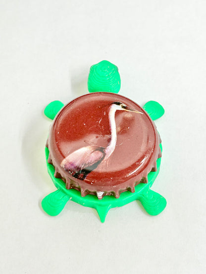 Bell's Amber Ale - Bottle Cap Magnet Turtle Shell Shocked Art