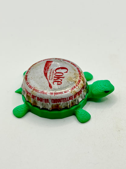 Coke (Vintage, Swirl) - Bottle Cap Magnet Turtle Shell Shocked Art