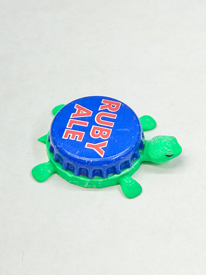 Ruby Ale - Bottle Cap Magnet Turtle Shell Shocked Art