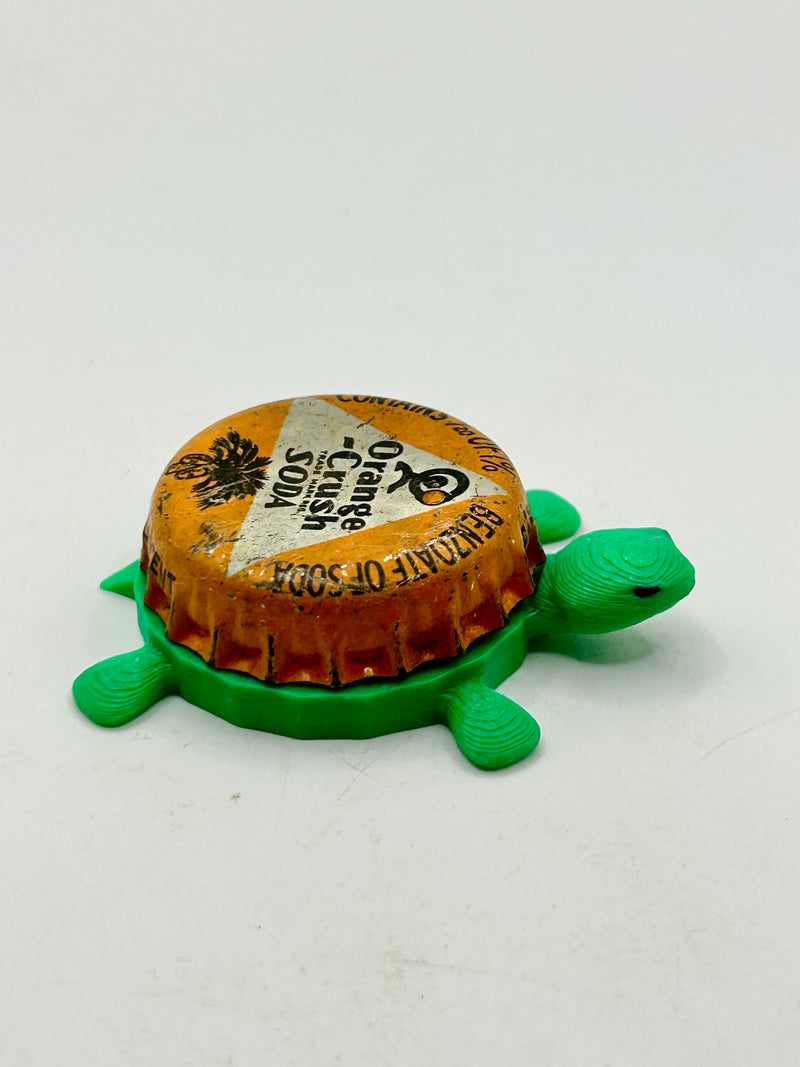 Orange Crush Soda (Rare Vintage) - Bottle Cap Magnet Turtle Shell Shocked Art
