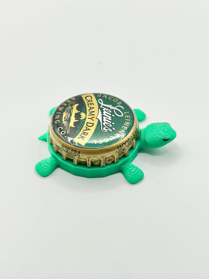 Leinenkugel's Creamy Dark - Bottle Cap Magnet Turtle Shell Shocked Art