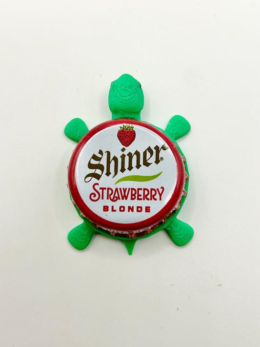 Shiner Strawberry Blonde - Bottle Cap Magnet Turtle