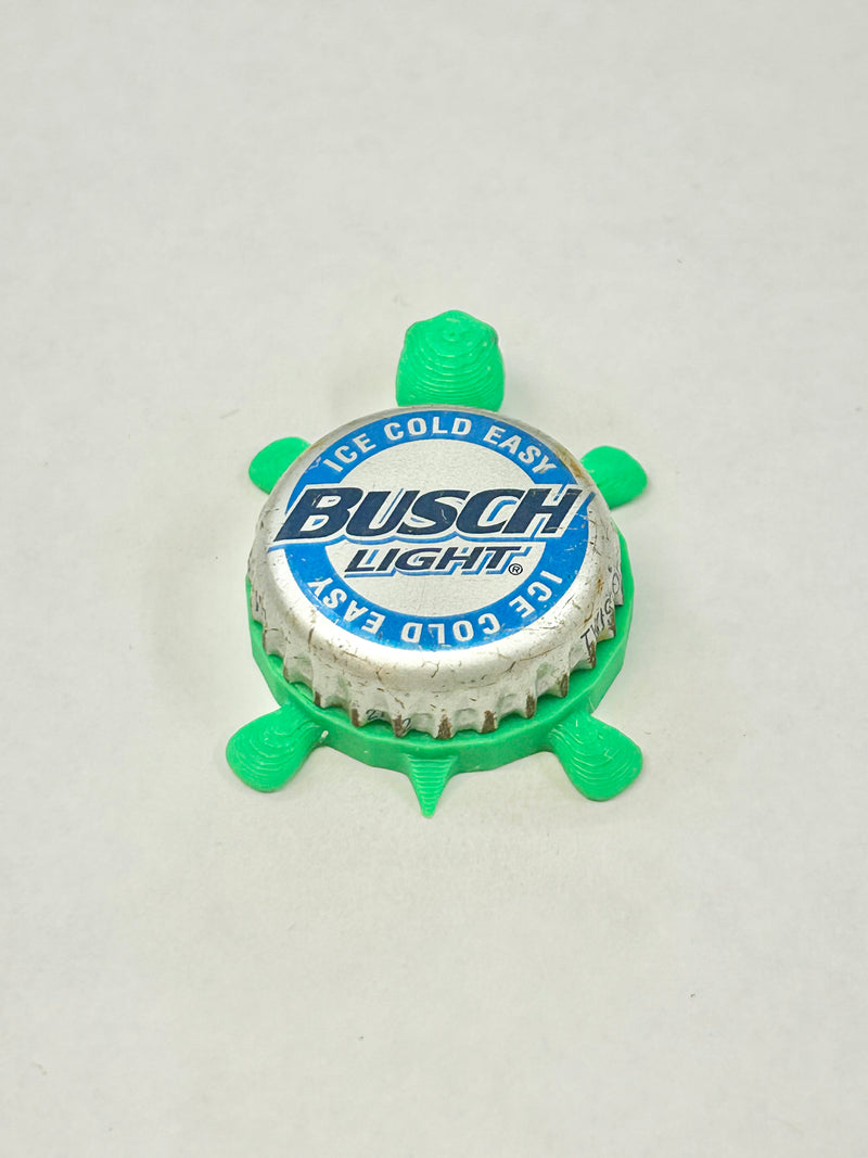 Busch Light (Ice Cold Easy) - Bottle Cap Magnet Turtle Shell Shocked Art