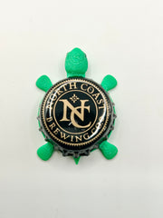 North Coast Brewing Co (Black and Beige) - Bottle Cap Magnet Turtle Shell Shocked Art