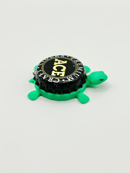 Ace Premium Craft Cider - Bottle Cap Magnet Turtle Shell Shocked Art