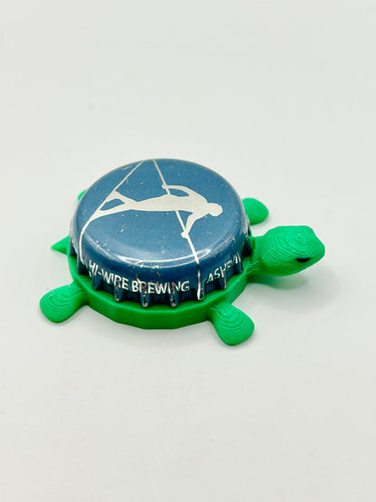 Hi Wire Brewing - Bottle Cap Magnet Turtle Shell Shocked Art