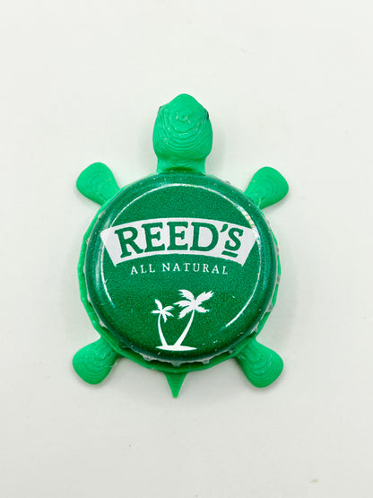 Reed’s All Natural - Bottle Cap Magnet Turtle Shell Shocked Art