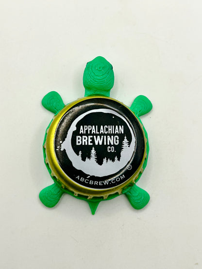 Appalachian Brewing (Vintage) - Bottle Cap Magnet Turtle Shell Shocked Art