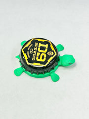 D9 Brewing - Bottle Cap Magnet Turtle Shell Shocked Art