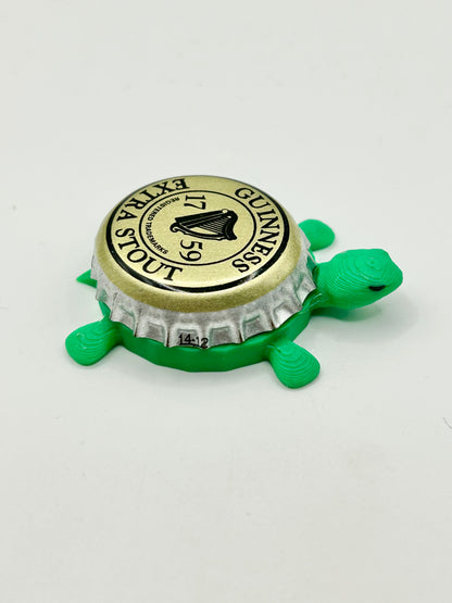 Guinness Extra Stout 1759 - Bottle Cap Magnet Turtle Shell Shocked Art