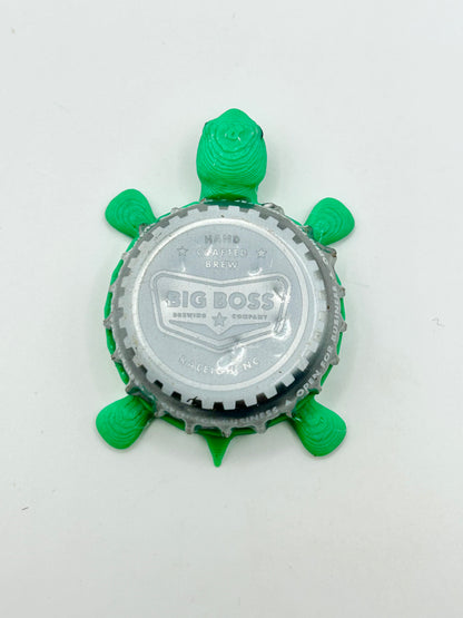 Big Boss Brewing - Bottle Cap Magnet Turtle Shell Shocked Art