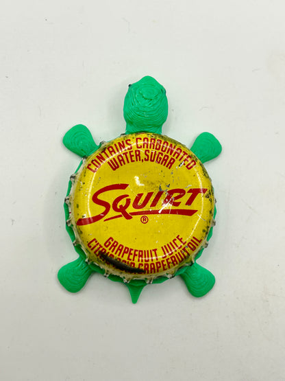 Squirt Soda (Vintage, Design 2) - Bottle Cap Magnet Turtle Shell Shocked Art