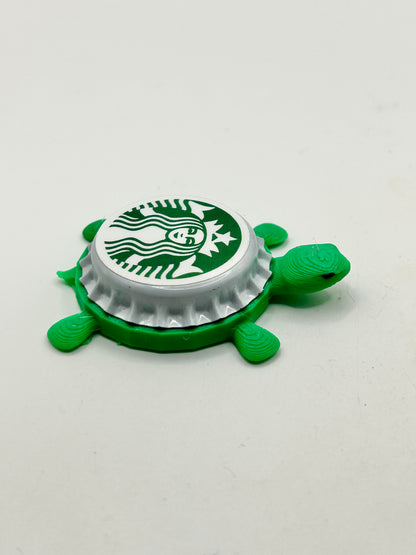 Starbucks Coffee - Bottle Cap Magnet Turtle Shell Shocked Art