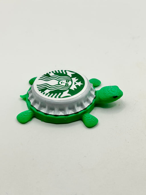 Starbucks Coffee - Bottle Cap Magnet Turtle Shell Shocked Art
