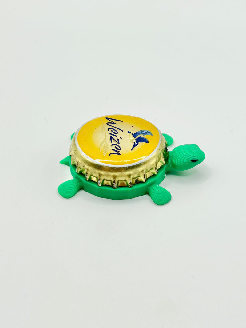 Licher Weizen Beer - Bottle Cap Magnet Turtle Shell Shocked Art