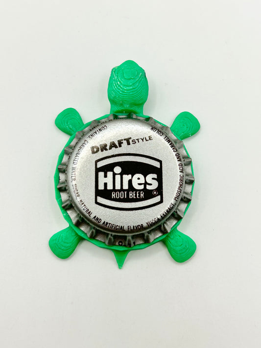 Hires Root Beer - Bottle Cap Magnet Turtle