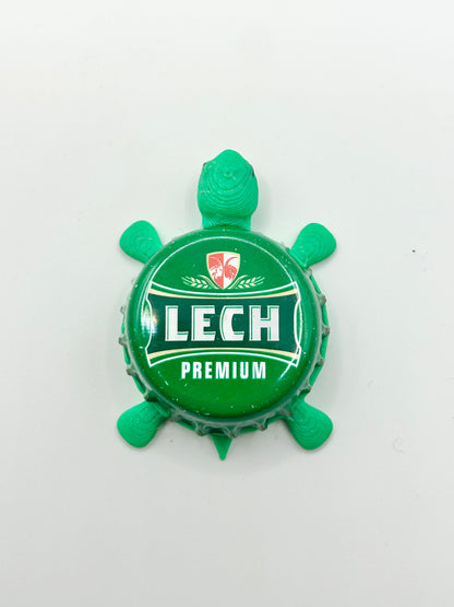 Lech Premium - Bottle Cap Magnet Turtle Shell Shocked Art