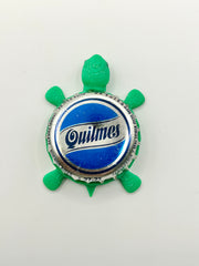 Quilmes - Bottle Cap Magnet Turtle Shell Shocked Art