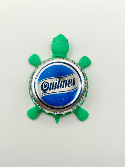 Quilmes - Bottle Cap Magnet Turtle Shell Shocked Art