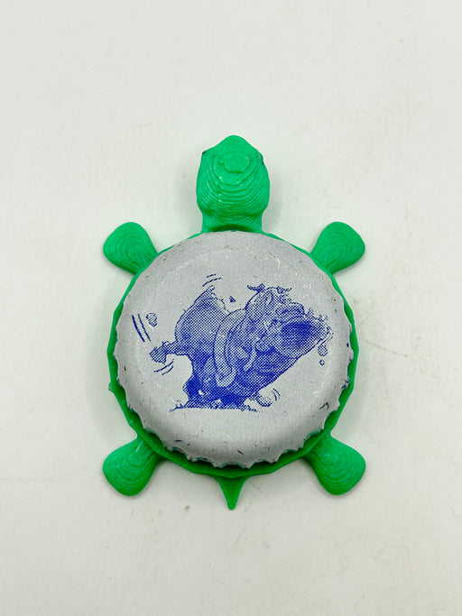 Blue Dawg Brewing - Bottle Cap Magnet Turtle Shell Shocked Art
