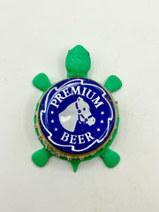 Rolling Rock Premium Beer (Vintage) - Bottle Cap Magnet Turtle Shell Shocked Art