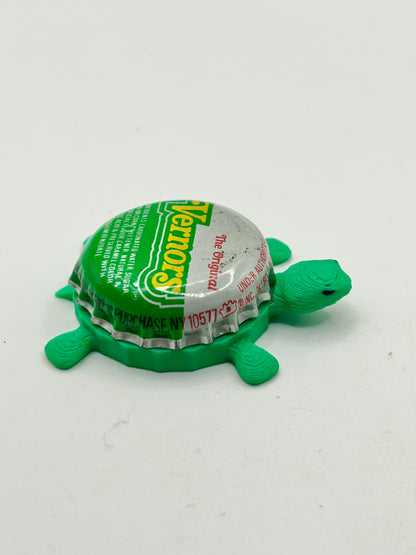 Vernors Soda (Green & White) - Bottle Cap Magnet Turtle Shell Shocked Art