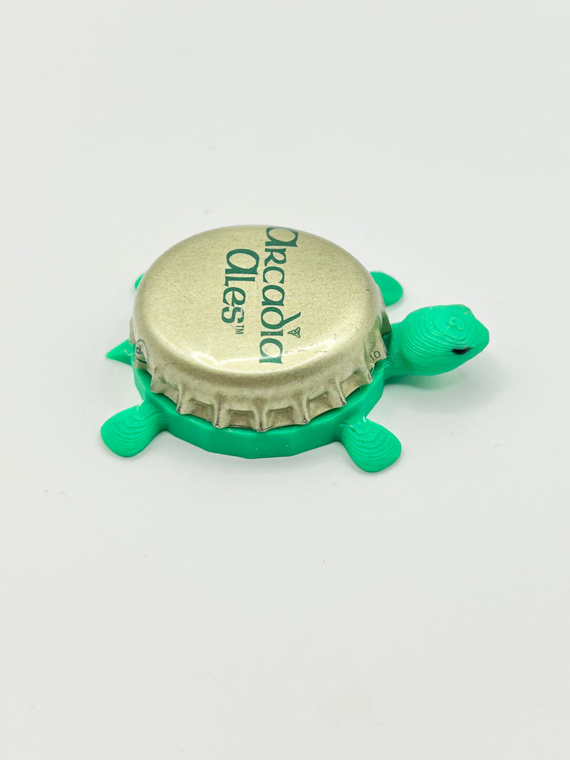 Arcadia Brewing (Vintage) - Bottle Cap Magnet Turtle Shell Shocked Art