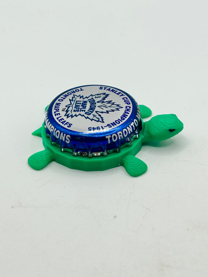 Toronto Maple Leafs Stanley Cup Champions (1945) - Bottle Cap Magnet Turtle Shell Shocked Art