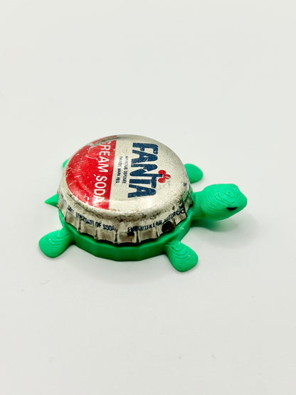 Fanta Cream Soda (Vintage) - Bottle Cap Magnet Turtle Shell Shocked Art