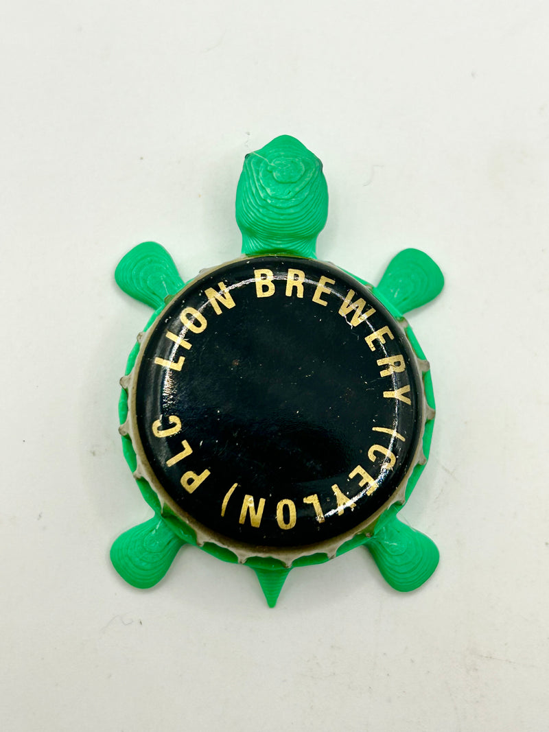 Lion Brewery - Bottle Cap Magnet Turtle Shell Shocked Art