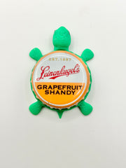 Leinenkugel's Grapefruit Shandy - Bottle Cap Magnet Turtle Shell Shocked Art