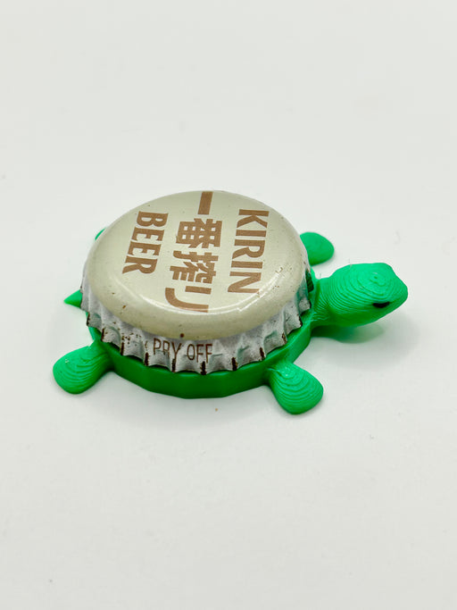 Kirin Beer - Bottle Cap Magnet Turtle Shell Shocked Art