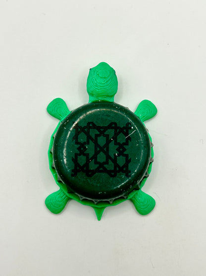 Alhambra Beer - Bottle Cap Magnet Turtle Shell Shocked Art