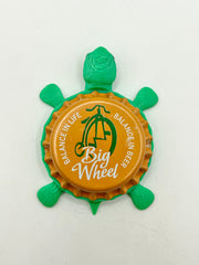 Big Wheel Brewing - Bottle Cap Magnet Turtle Shell Shocked Art