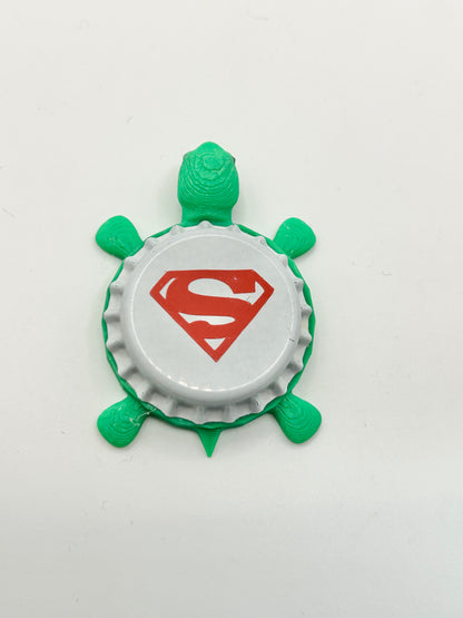 Superman - Bottle Cap Magnet Turtle Shell Shocked Art