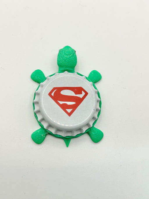 Superman - Bottle Cap Magnet Turtle Shell Shocked Art