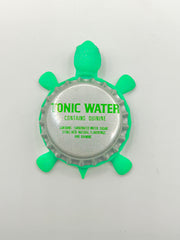 Tonic Water - Bottle Cap Magnet Turtle Shell Shocked Art