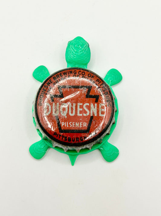 Duquesne Beer (Vintage) - Bottle Cap Magnet Turtle