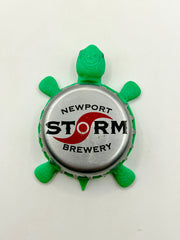 Storm - Newport Brewery - Bottle Cap Magnet Turtle Shell Shocked Art