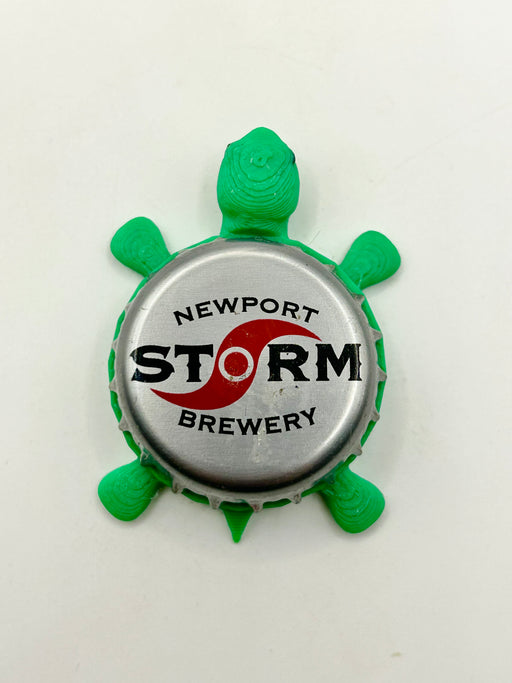 Storm - Newport Brewery - Bottle Cap Magnet Turtle Shell Shocked Art