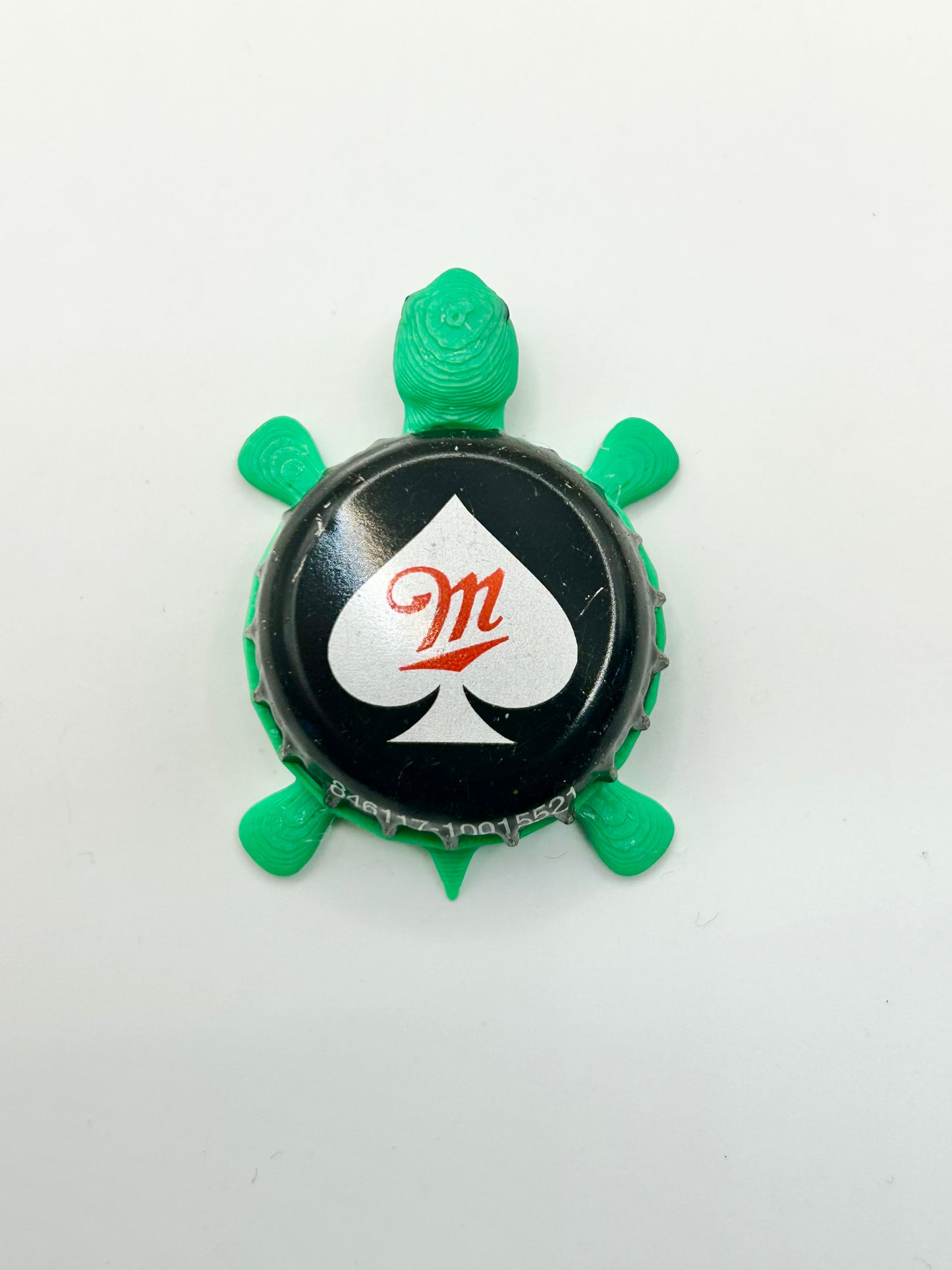 Miller Ace of Spades - Bottle Cap Magnet Turtle