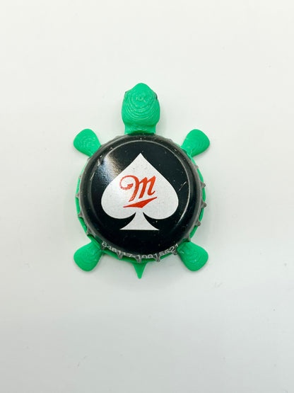Miller Ace of Spades - Bottle Cap Magnet Turtle Shell Shocked Art
