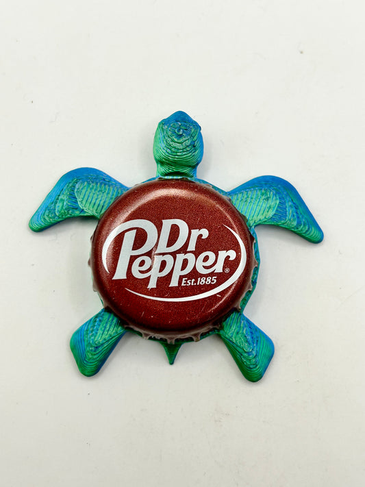 Dr Pepper (Maroon) - Sea Turtle Bottle Cap Magnet Shell Shocked Art