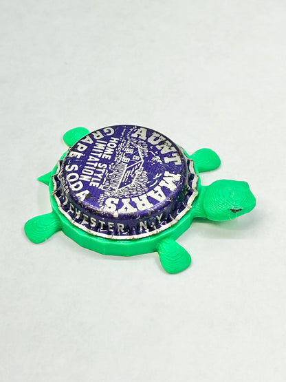 Aunt Mary’s Grape Soda (Vintage) - Bottle Cap Magnet Turtle Shell Shocked Art