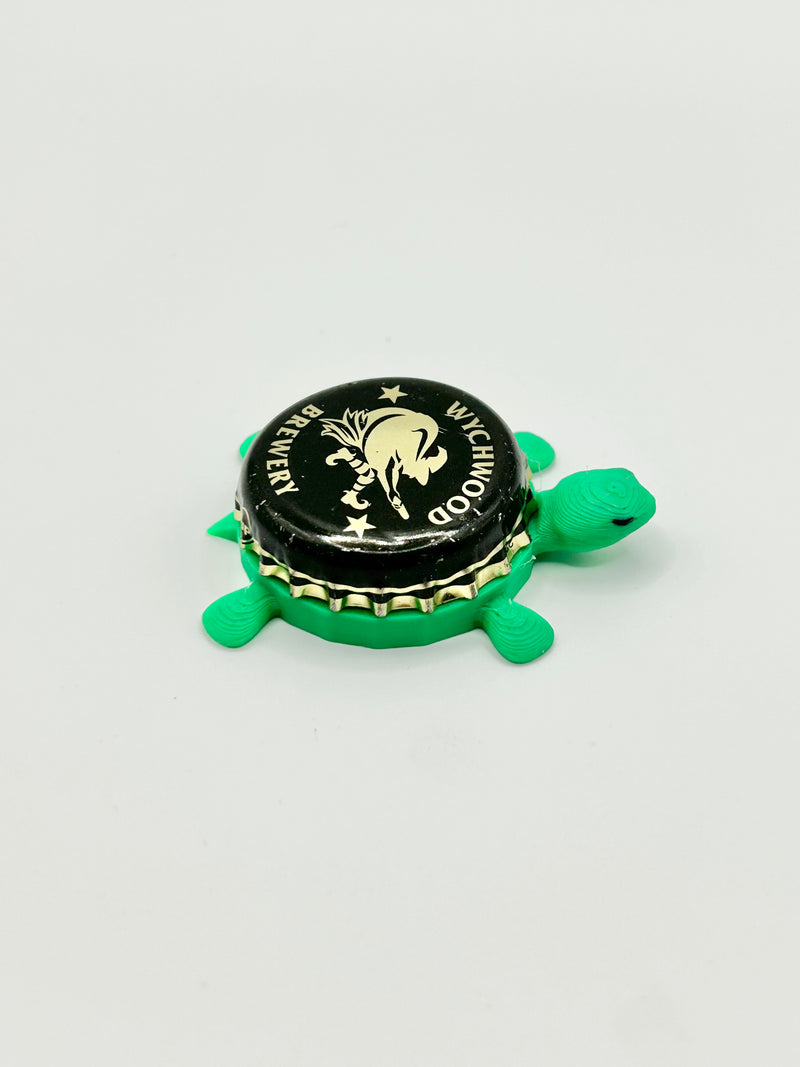 Wychwood Brewery (Black) - Bottle Cap Magnet Turtle Shell Shocked Art
