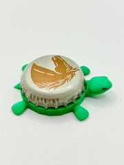 Lexington Brewing Co. (Light Gray and Brown) - Bottle Cap Magnet Turtle Shell Shocked Art