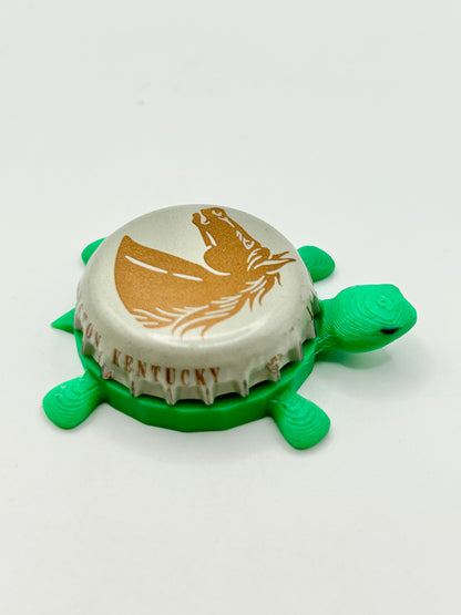 Lexington Brewing Co. (Light Gray and Brown) - Bottle Cap Magnet Turtle Shell Shocked Art