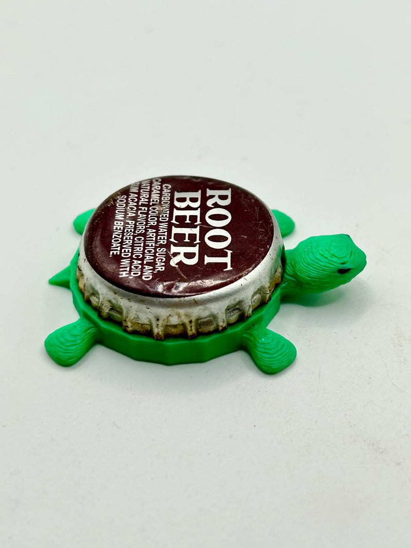 Root Beer Soda (Text) - Bottle Cap Magnet Turtle Shell Shocked Art