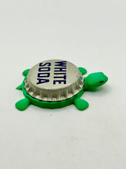 White Soda (Vintage) - Bottle Cap Magnet Turtle Shell Shocked Art