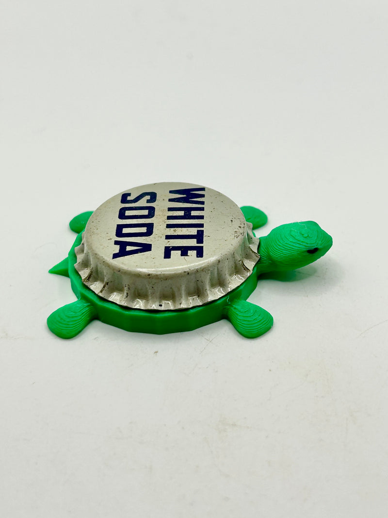 White Soda (Vintage) - Bottle Cap Magnet Turtle Shell Shocked Art